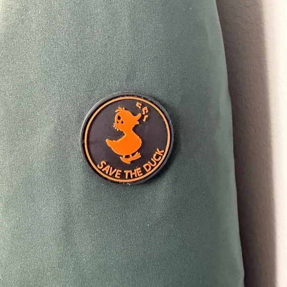 EUC Save the Duck rainy Matty jacket. Green black size 3 (Large) - Picture 2 of 10